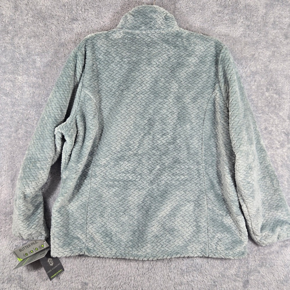 Free Country Butter Pile Willow Green Faux Fur Fleece Jacket XXL 63LOF4842 - Picture 2 of 8